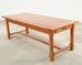 Country French Provincial Fruitwood Farmhouse Trestle Dining Table