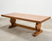 Country French Oak Farmhouse Trestle Dining Table 7.8 Ft