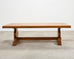Country French Oak Farmhouse Trestle Dining Table 7.8 Ft