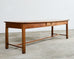 Country French Provincial Fruitwood Farmhouse Trestle Dining Table