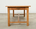 Country French Provincial Fruitwood Farmhouse Trestle Dining Table