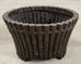 Set of Three Bronzed Faux-Bamboo Jardinières or Planters