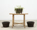 Set of Three Bronzed Faux-Bamboo Jardinières or Planters