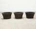 Set of Three Bronzed Faux-Bamboo Jardinières or Planters