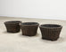 Set of Three Bronzed Faux-Bamboo Jardinières or Planters