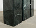 Trio of Italian Verdi Alpi Marble Pedestal Stands 41"h