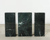 Trio of Italian Verdi Alpi Marble Pedestal Stands 41"h