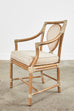 Pair of McGuire Rattan Leona Loop Back Dining Armchairs