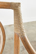 Pair of McGuire Rattan Leona Loop Back Dining Armchairs
