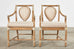 Pair of McGuire Rattan Leona Loop Back Dining Armchairs