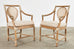 Pair of McGuire Rattan Leona Loop Back Dining Armchairs