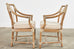 Pair of McGuire Rattan Leona Loop Back Dining Armchairs