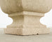 Set of Three Neoclassical Style Carved Stone Urn Planters