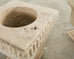 Set of Three Neoclassical Style Carved Stone Urn Planters