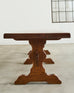 Monumental Country French Oak Farmhouse Triple Pedestal Dining Table