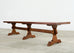 Monumental Country French Oak Farmhouse Triple Pedestal Dining Table