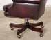 Pair of English Georgian Style Chesterfield Leather Executive Office Chairs