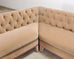 Bespoke Tufted Velvet 4-Piece Banquette Sectional Sofa 12 Ft
