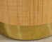 Harrison Van Horn Grasscloth Raffia Pedestal Dining Center Table