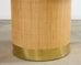 Harrison Van Horn Grasscloth Raffia Pedestal Dining Center Table
