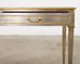 John Vesey Style Steel Bronze Neoclassical Console Desk