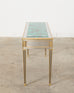 John Vesey Style Steel Bronze Neoclassical Console Desk