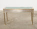 John Vesey Style Steel Bronze Neoclassical Console Desk