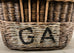 French Champagne Grape Vineyard Harvest Woven Wicker Basket
