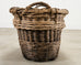 French Champagne Grape Vineyard Harvest Woven Wicker Basket