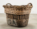 French Champagne Grape Vineyard Harvest Woven Wicker Basket