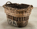 French Champagne Grape Vineyard Harvest Woven Wicker Basket
