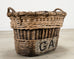 French Champagne Grape Vineyard Harvest Woven Wicker Basket