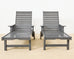 Set of Nine Weatherend Lacquered Teak Garden Furniture Suite