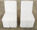 Pair of Dennis and Leen White Slip Cover Dining Chairs