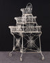 English Victorian Three-Tier Demilune Wire Garden Plant Stand