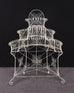 English Victorian Three-Tier Demilune Wire Garden Plant Stand