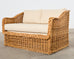 Michael Taylor Style Wicker Rattan Sofa and Settee by Wicker Works