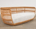 Pair of Organic Modern Rattan Wicker Basket Sofa Settees
