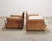 Organic Modern Woven Rattan Wicker Lounge Chair and Settee