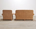 Organic Modern Woven Rattan Wicker Lounge Chair and Settee