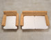 Organic Modern Woven Rattan Wicker Lounge Chair and Settee