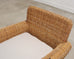 Organic Modern Woven Rattan Wicker Lounge Chair and Settee