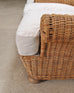 Organic Modern Woven Rattan Wicker Lounge Chair and Settee