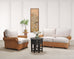 Organic Modern Woven Rattan Wicker Lounge Chair and Settee