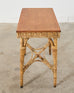 Arts and Crafts Period Rattan Wick Console or Center Table