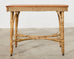 Arts and Crafts Period Rattan Wick Console or Center Table