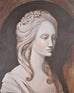 William Skilling "Bust of a Lady" Oil on Canvas Painting 3' Ft
