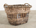 Large Rustic French Provincial Wine Harvest Basket