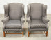 Pair of Midcentury English Georgian Style Wingback Chairs