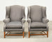 Pair of Midcentury English Georgian Style Wingback Chairs